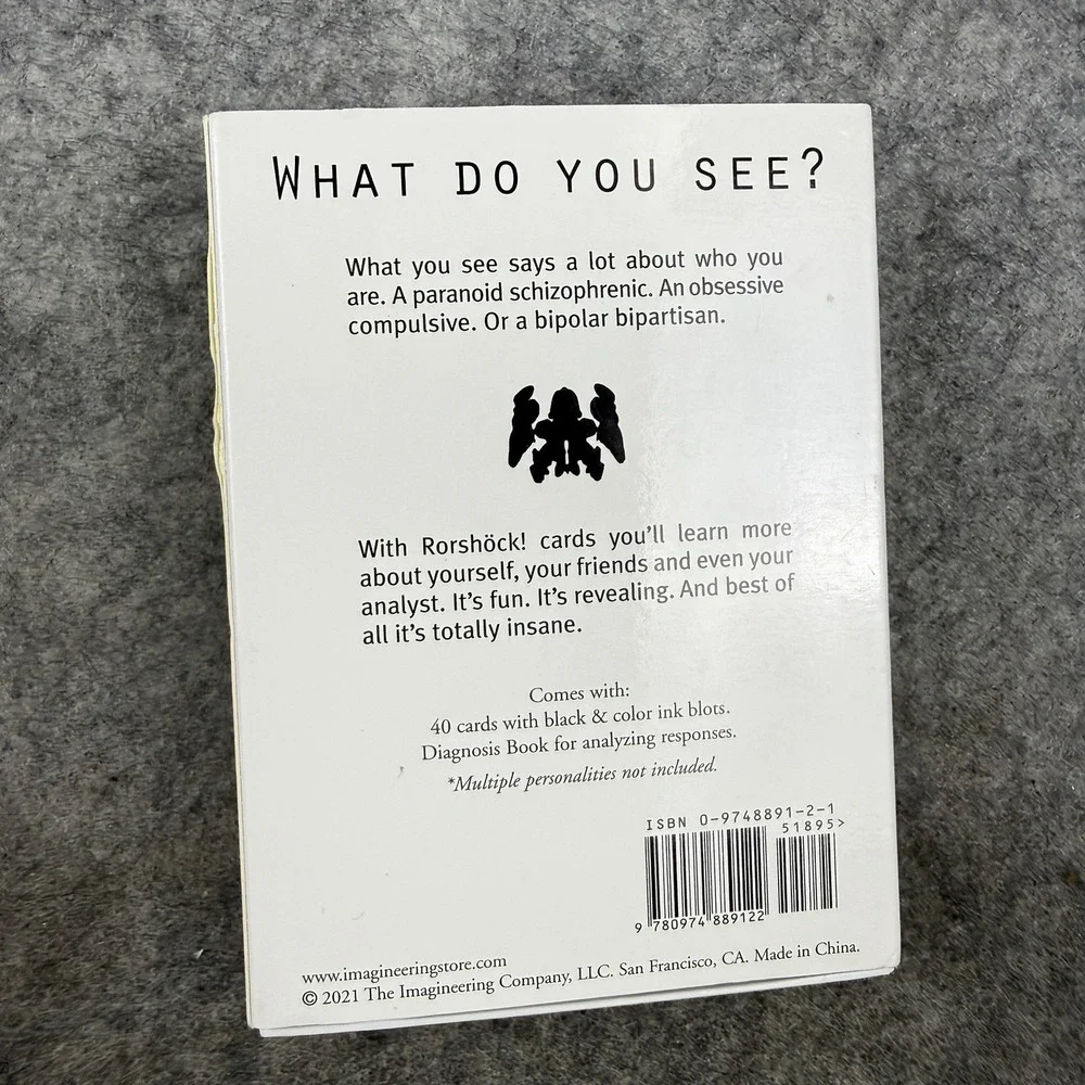 RORSHOCK! Ink Blot Card Game with Personality | 2021‎ Complete in Box
